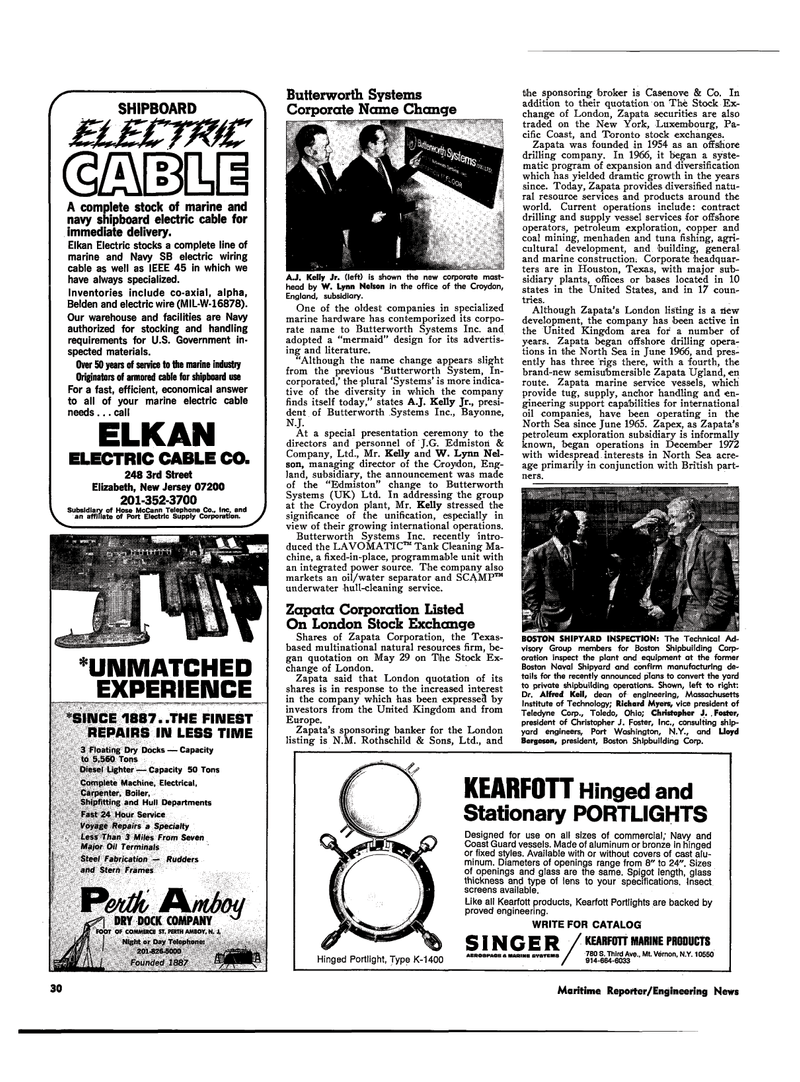 Maritime Reporter Magazine, page 23,  Jul 1974