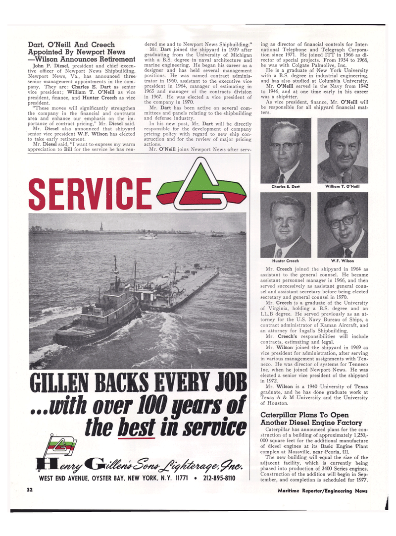 Maritime Reporter Magazine, page 25,  Jul 1974