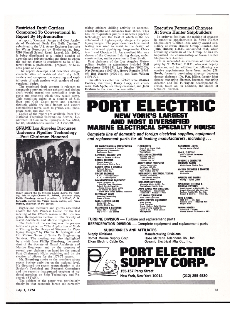 Maritime Reporter Magazine, page 26,  Jul 1974