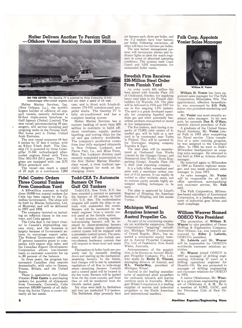 Maritime Reporter Magazine, page 4,  Jul 1974