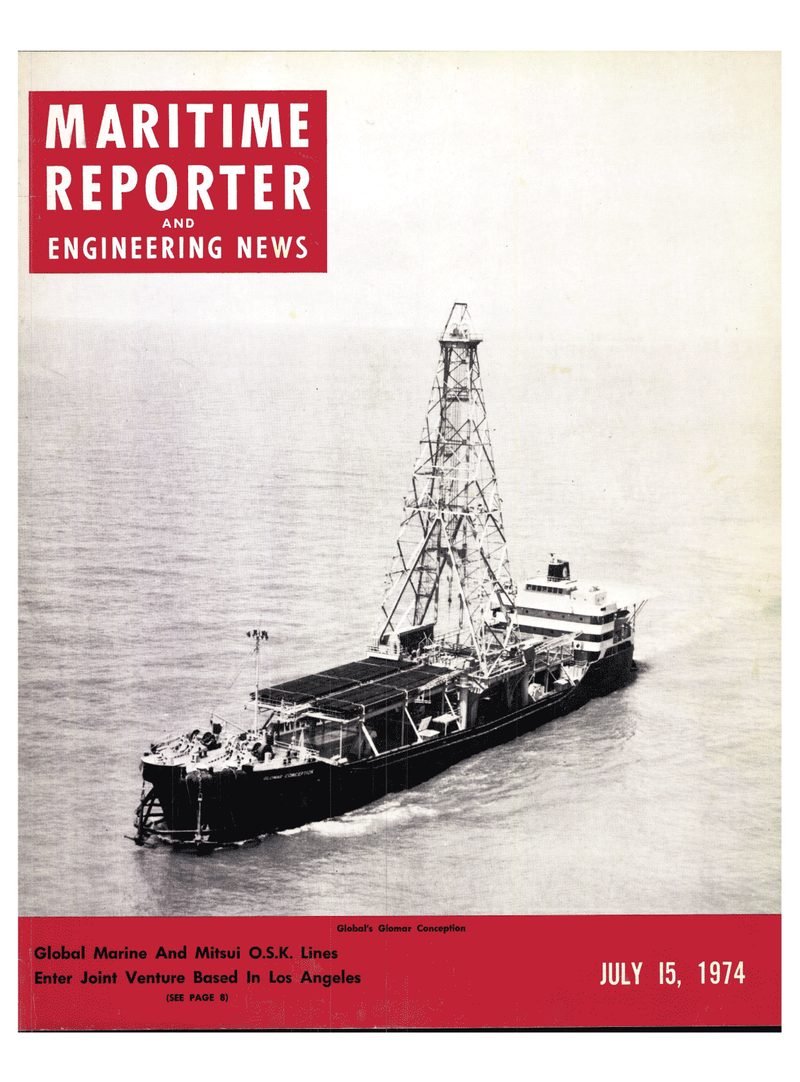 Maritime Reporter Magazine Cover Jul 15, 1974 - 