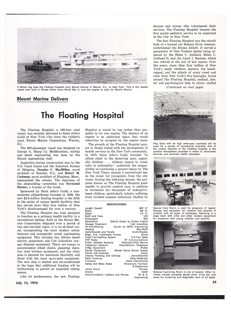 Maritime Reporter Magazine, page 21,  Jul 15, 1974
