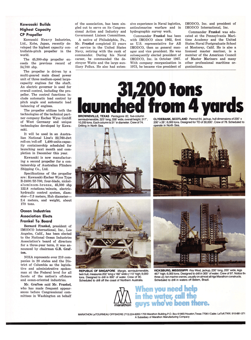 Maritime Reporter Magazine, page 29,  Jul 15, 1974