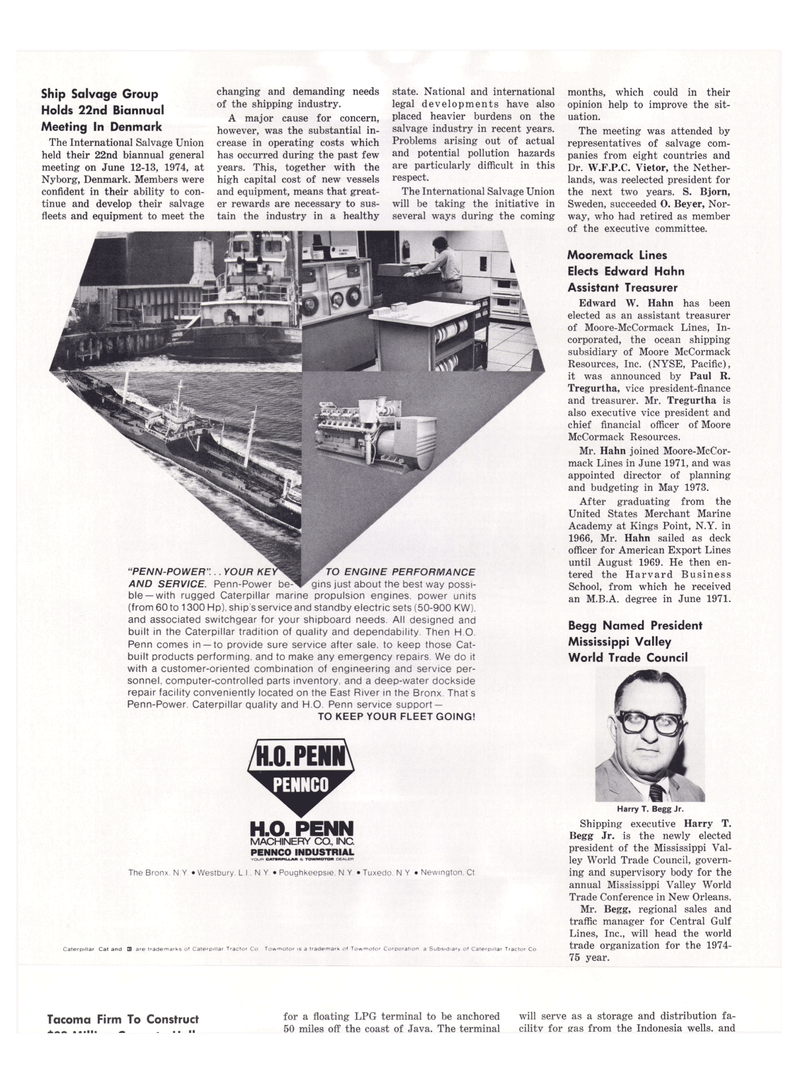 Maritime Reporter Magazine, page 38,  Jul 15, 1974