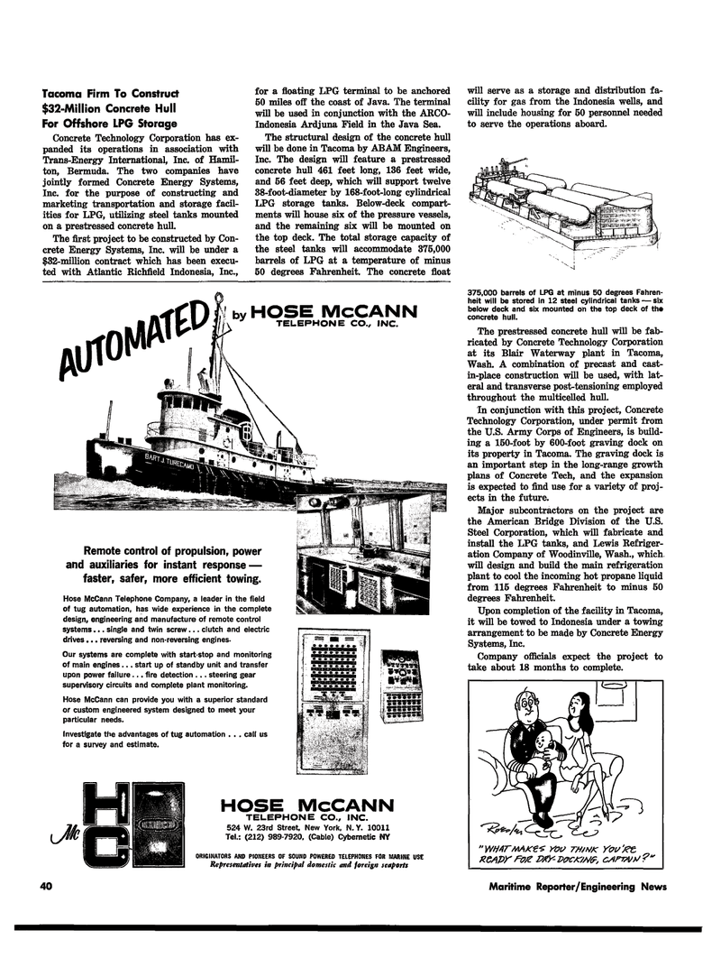 Maritime Reporter Magazine, page 42,  Jul 15, 1974