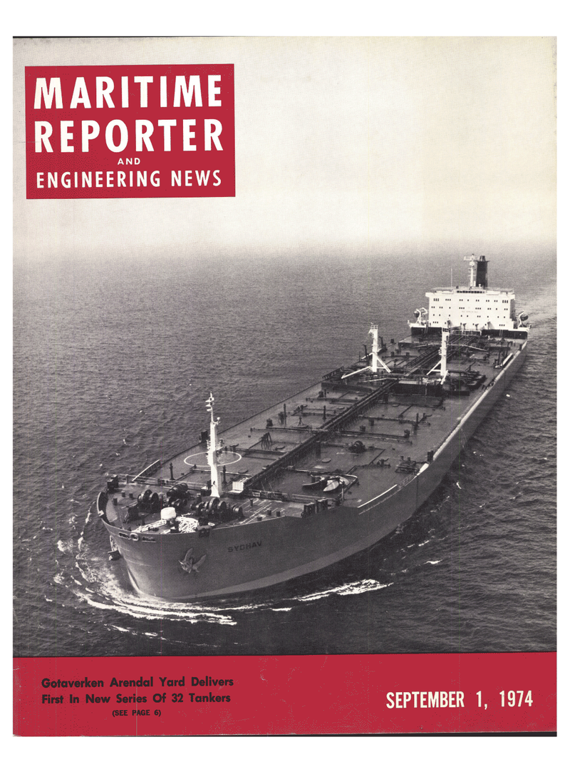 Maritime Reporter Magazine Cover Sep 1974 - 