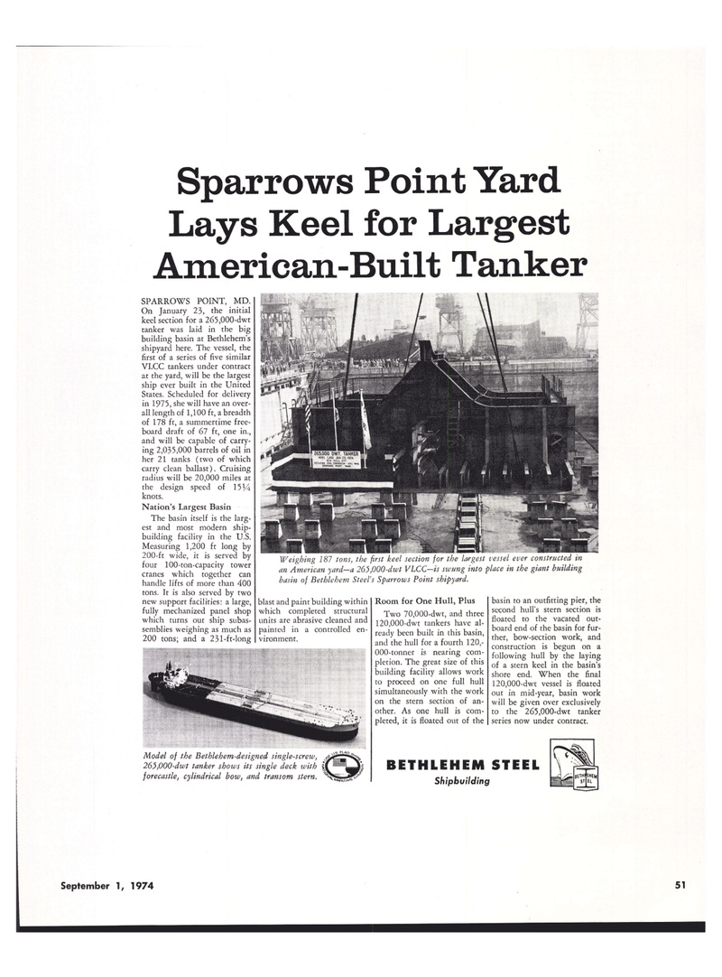 Maritime Reporter Magazine, page 45,  Sep 1974