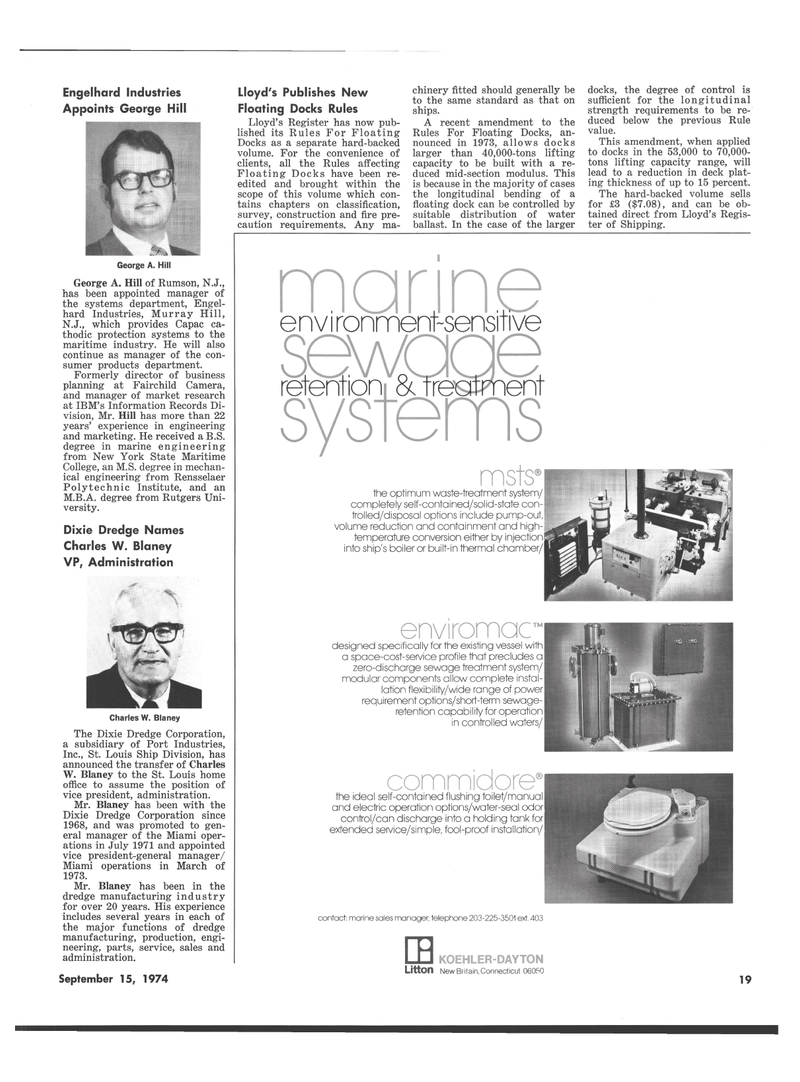 Maritime Reporter Magazine, page 17,  Sep 15, 1974