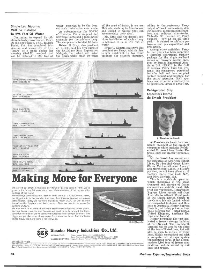 Maritime Reporter Magazine, page 30,  Sep 15, 1974