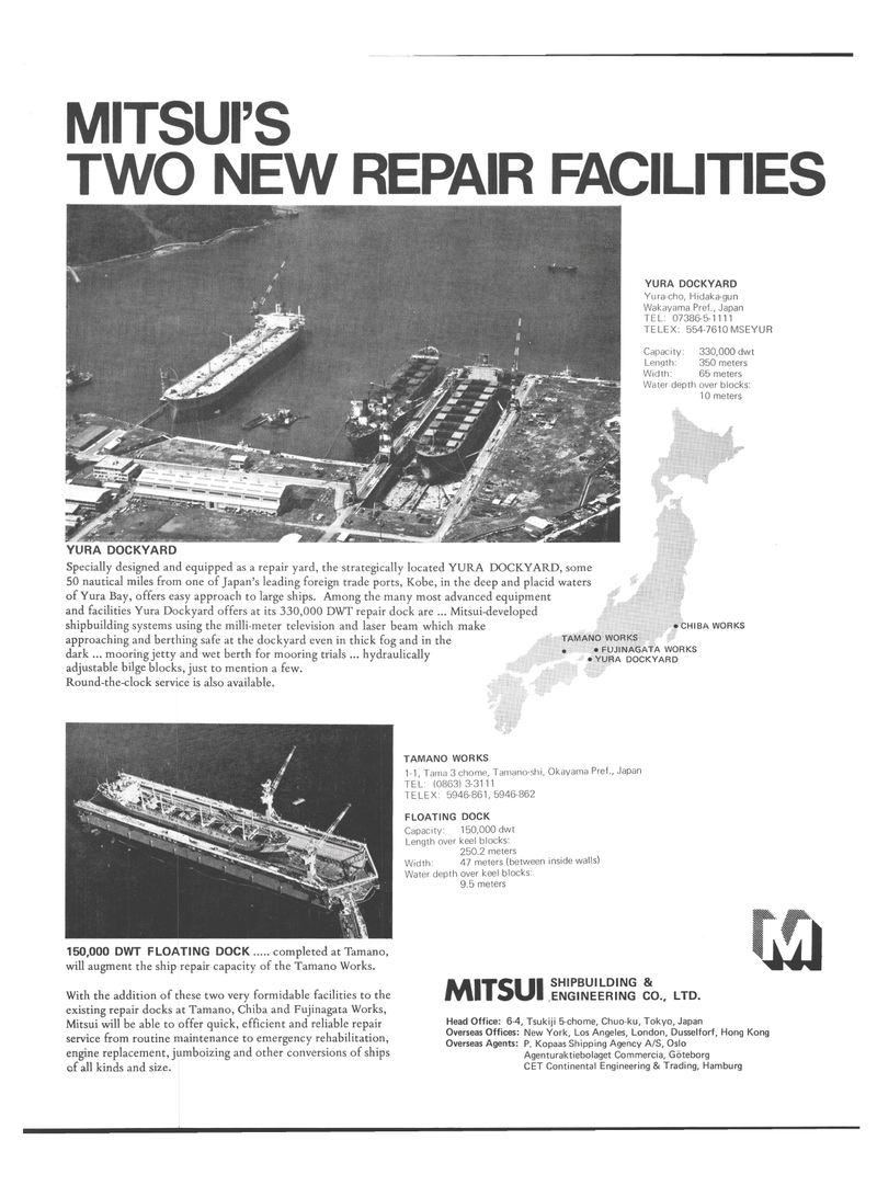 Maritime Reporter Magazine, page 3rd Cover,  Sep 15, 1974