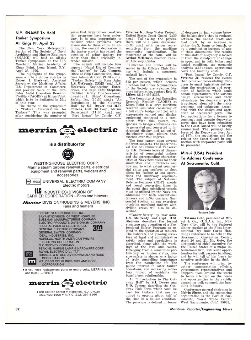 Maritime Reporter Magazine, page 30,  Apr 1976