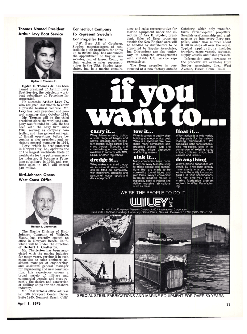 Maritime Reporter Magazine, page 31,  Apr 1976