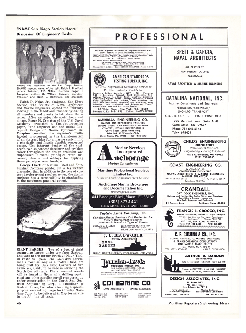 Maritime Reporter Magazine, page 44,  Apr 1976