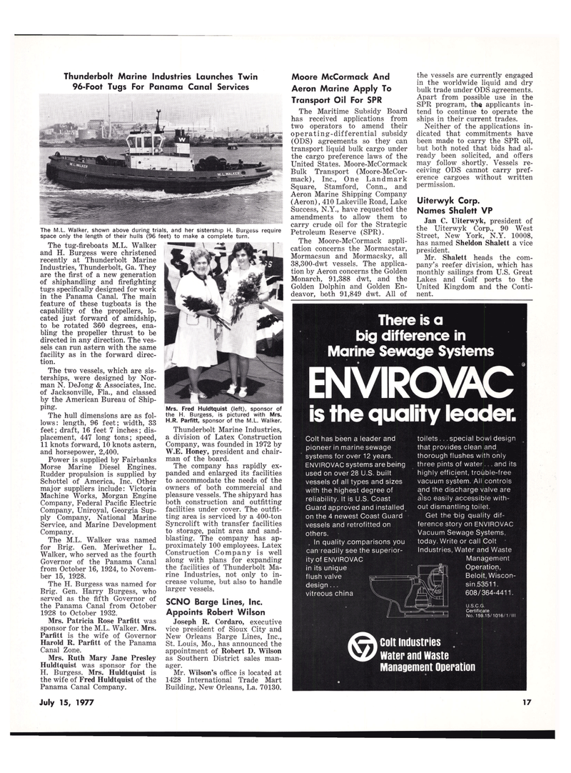 Maritime Reporter Magazine, page 15,  Jul 15, 1977