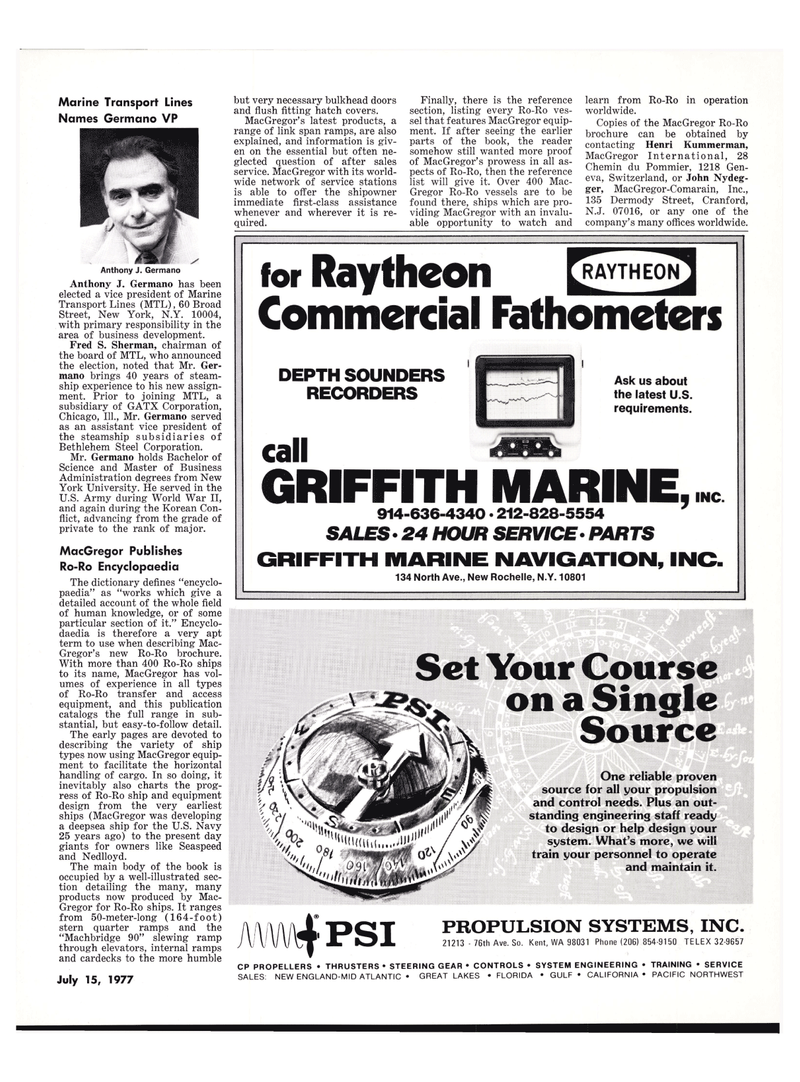 Maritime Reporter Magazine, page 23,  Jul 15, 1977
