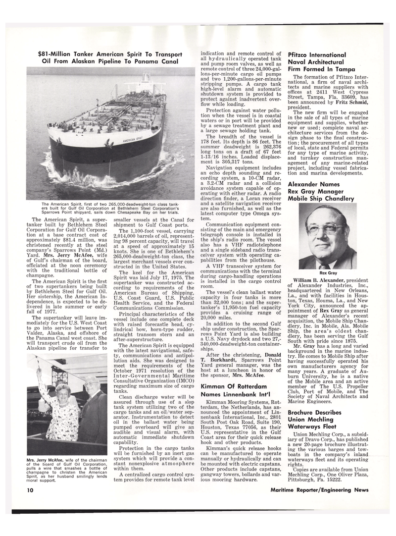 Maritime Reporter Magazine, page 8,  Aug 1977