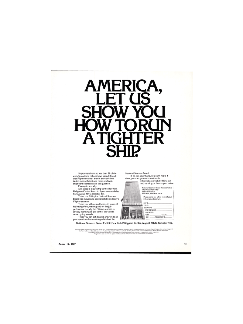 Maritime Reporter Magazine, page 15,  Aug 15, 1977