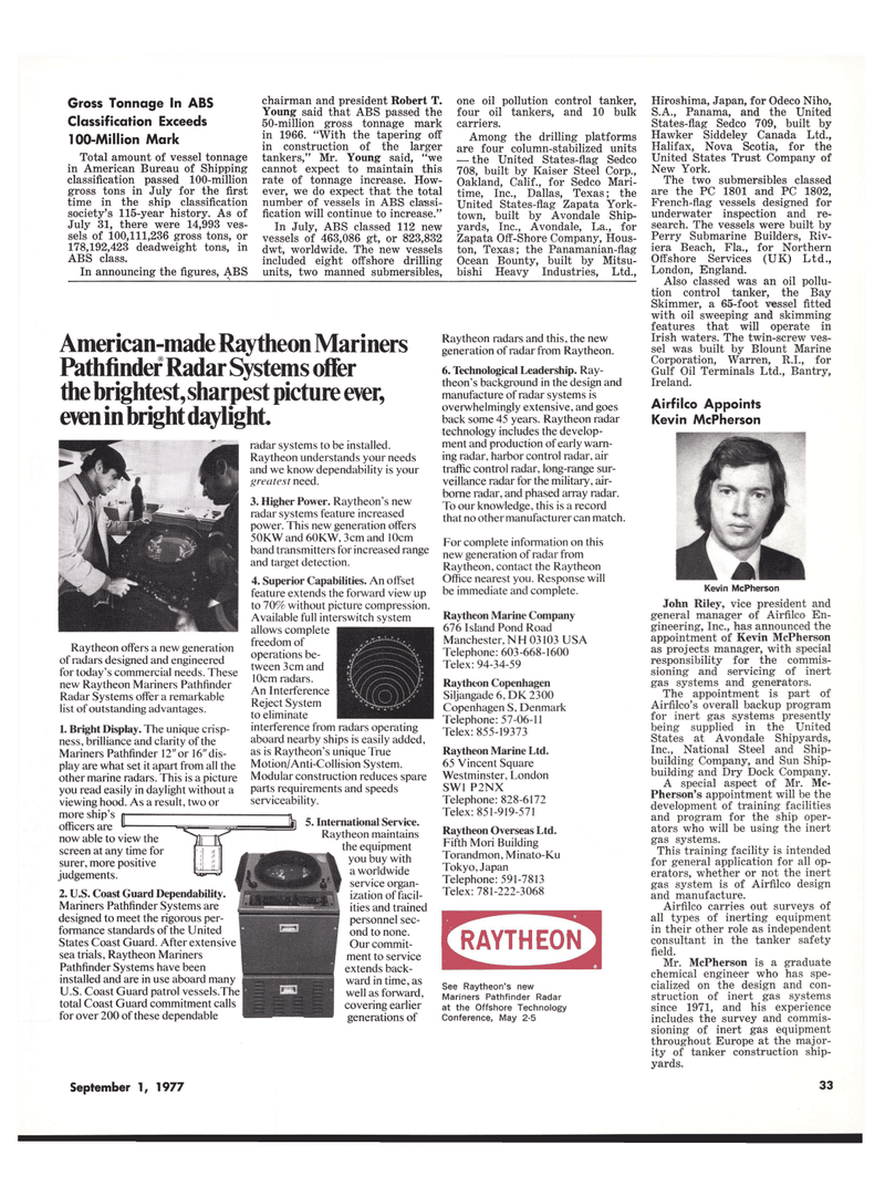 Maritime Reporter Magazine, page 29,  Sep 1977