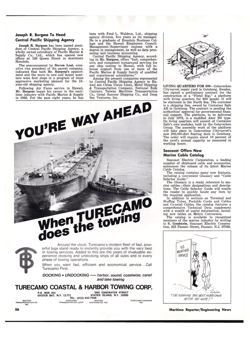 Maritime Reporter Magazine, page 50,  Sep 1977