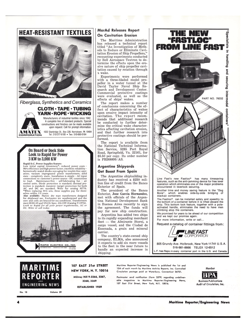 Maritime Reporter Magazine, page 2,  Sep 15, 1977