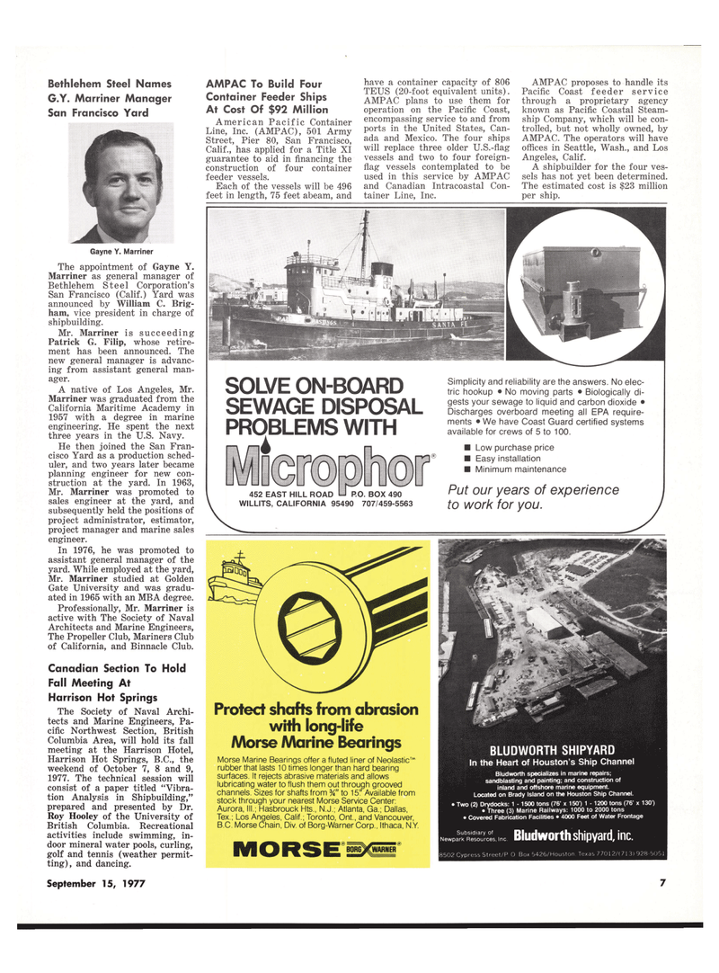Maritime Reporter Magazine, page 5,  Sep 15, 1977