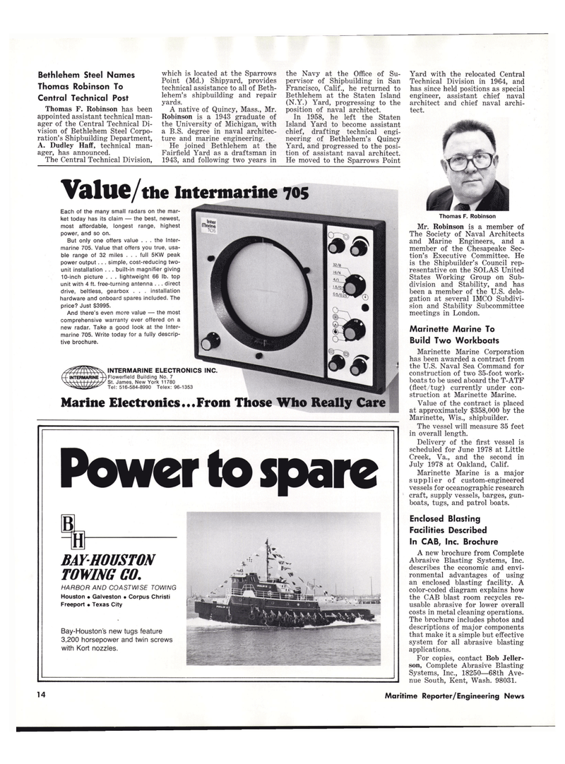 Maritime Reporter Magazine, page 16,  Oct 1977