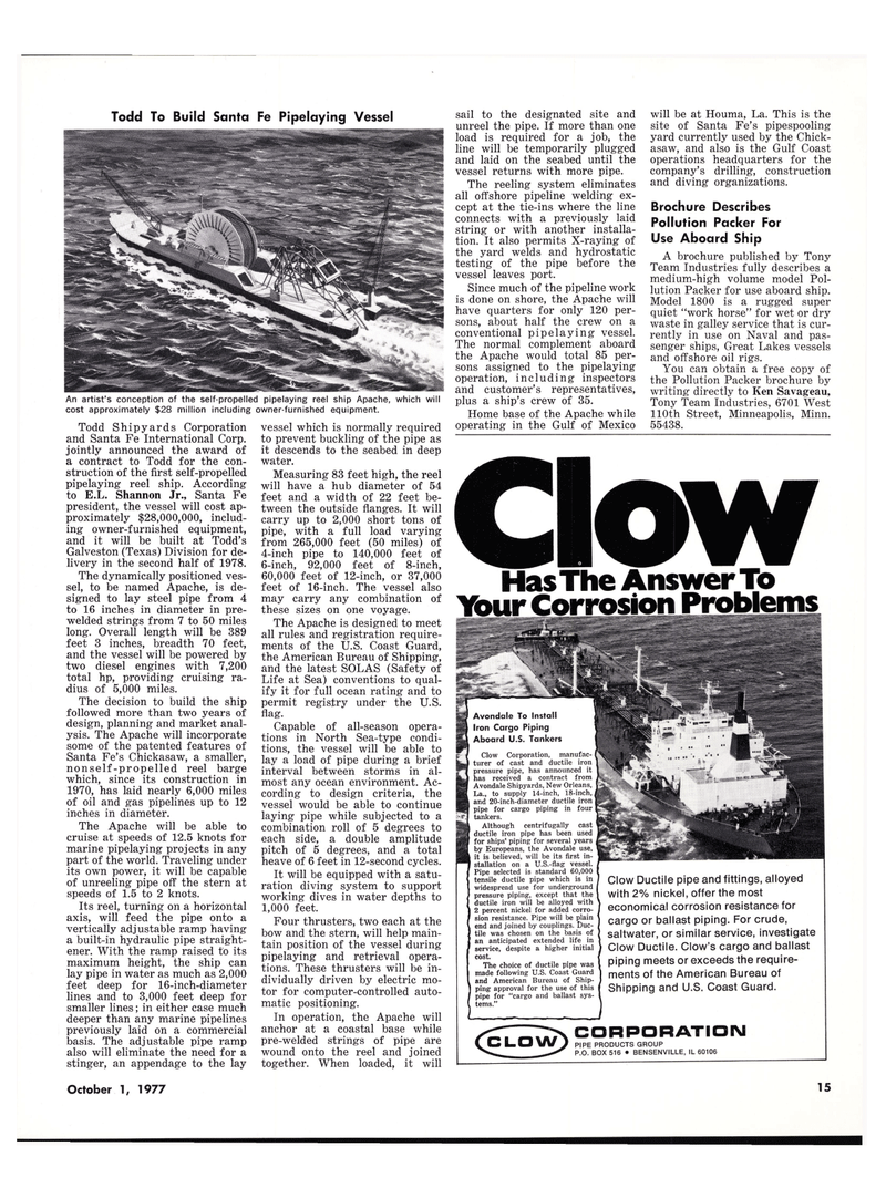 Maritime Reporter Magazine, page 17,  Oct 1977