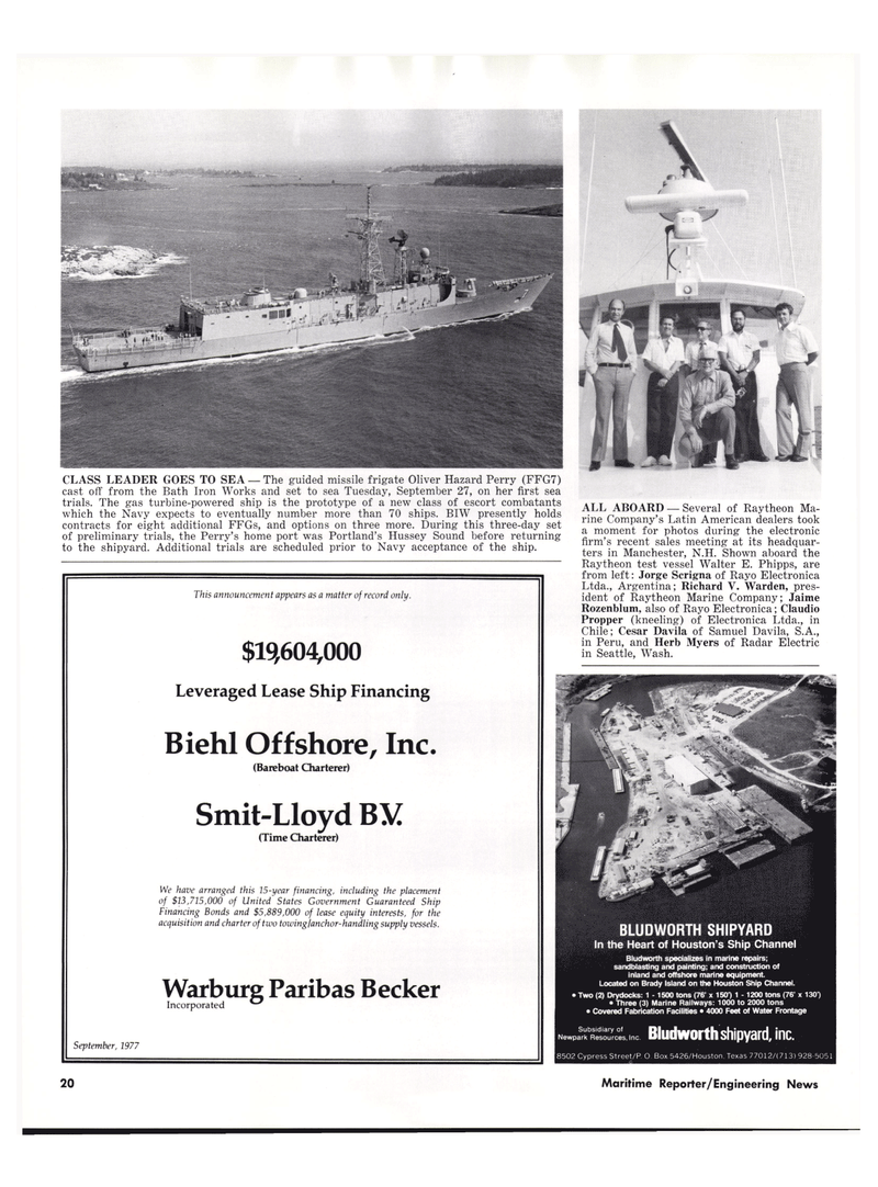 Maritime Reporter Magazine, page 18,  Oct 15, 1977