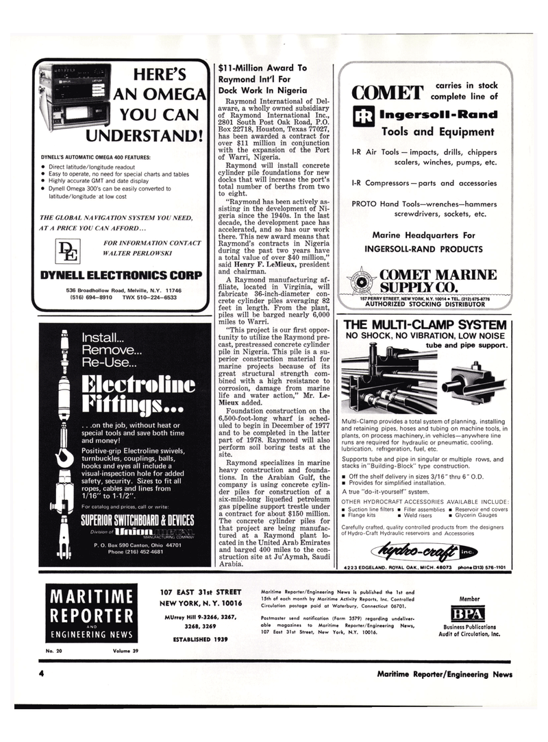 Maritime Reporter Magazine, page 2,  Oct 15, 1977