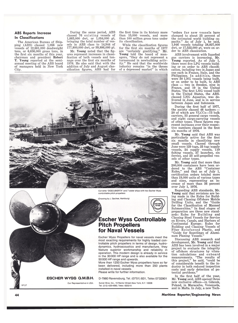 Maritime Reporter Magazine, page 40,  Oct 15, 1977