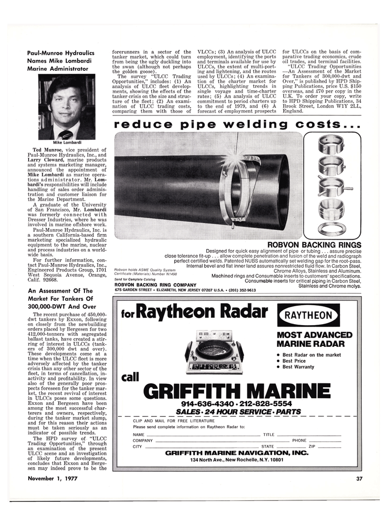 Maritime Reporter Magazine, page 37,  Nov 1977