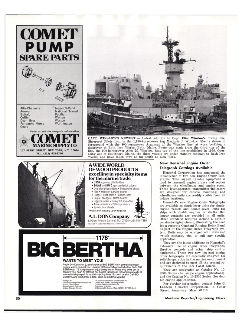 Maritime Reporter Magazine, page 50,  Nov 1977