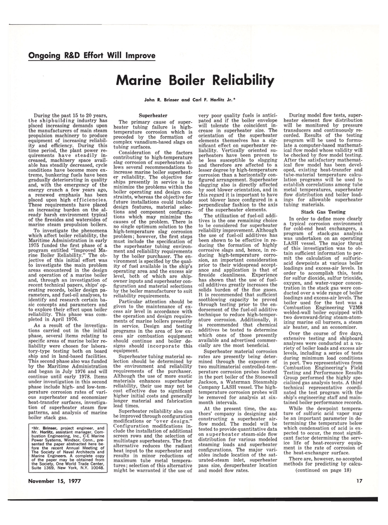 Maritime Reporter Magazine, page 15,  Nov 15, 1977