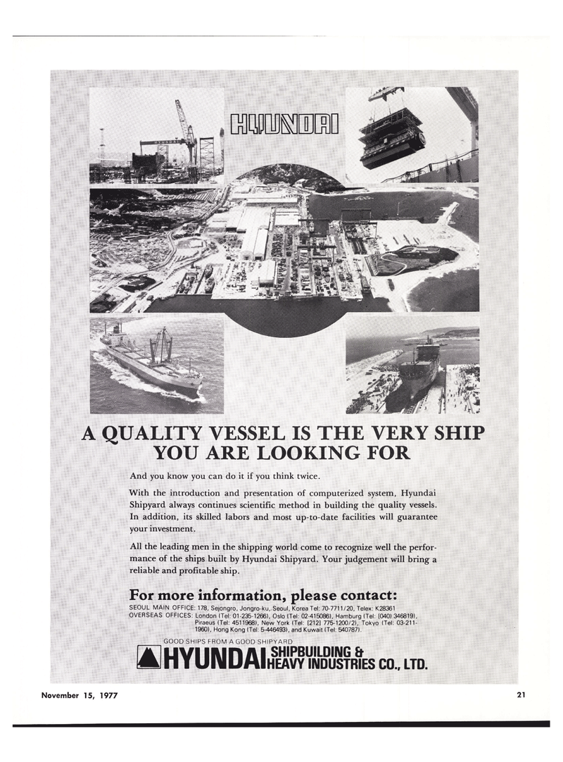 Maritime Reporter Magazine, page 19,  Nov 15, 1977