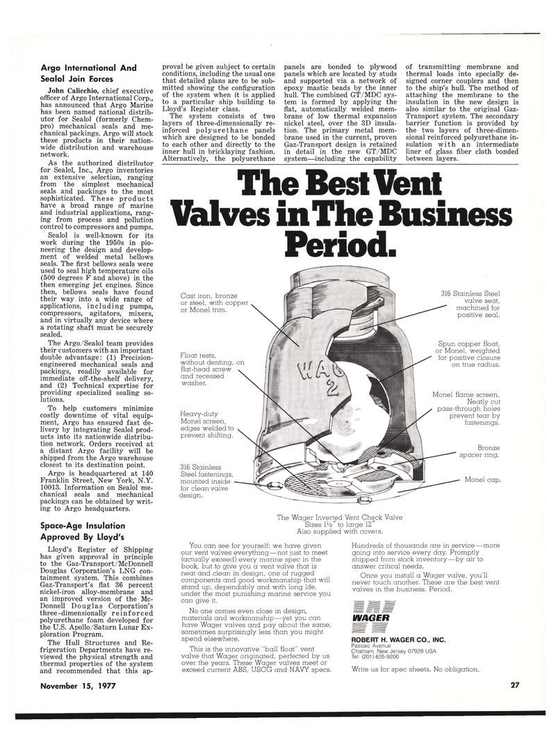 Maritime Reporter Magazine, page 25,  Nov 15, 1977