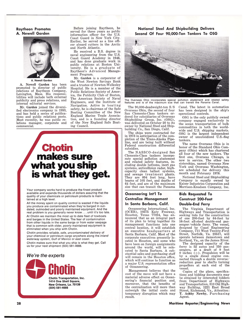Maritime Reporter Magazine, page 26,  Nov 15, 1977