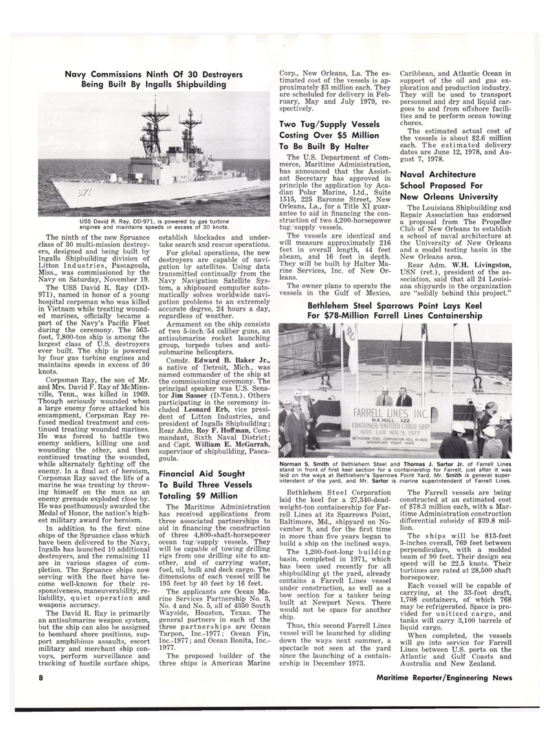 Maritime Reporter Magazine, page 6,  Dec 1977