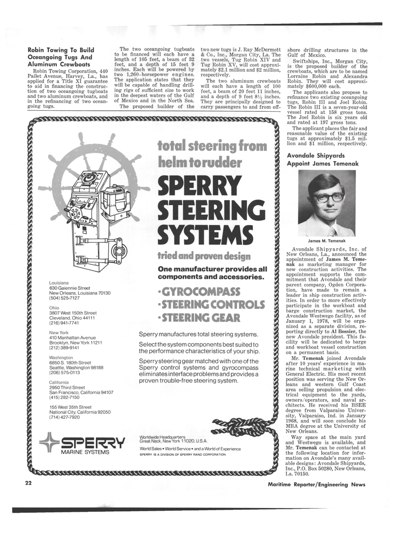 Maritime Reporter Magazine, page 20,  Jan 1978
