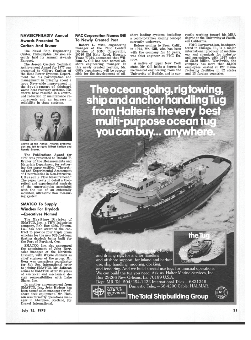 Maritime Reporter Magazine, page 29,  Jul 15, 1978
