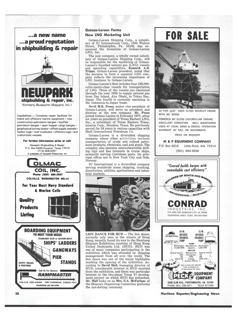 Maritime Reporter Magazine, page 36,  Jul 15, 1978