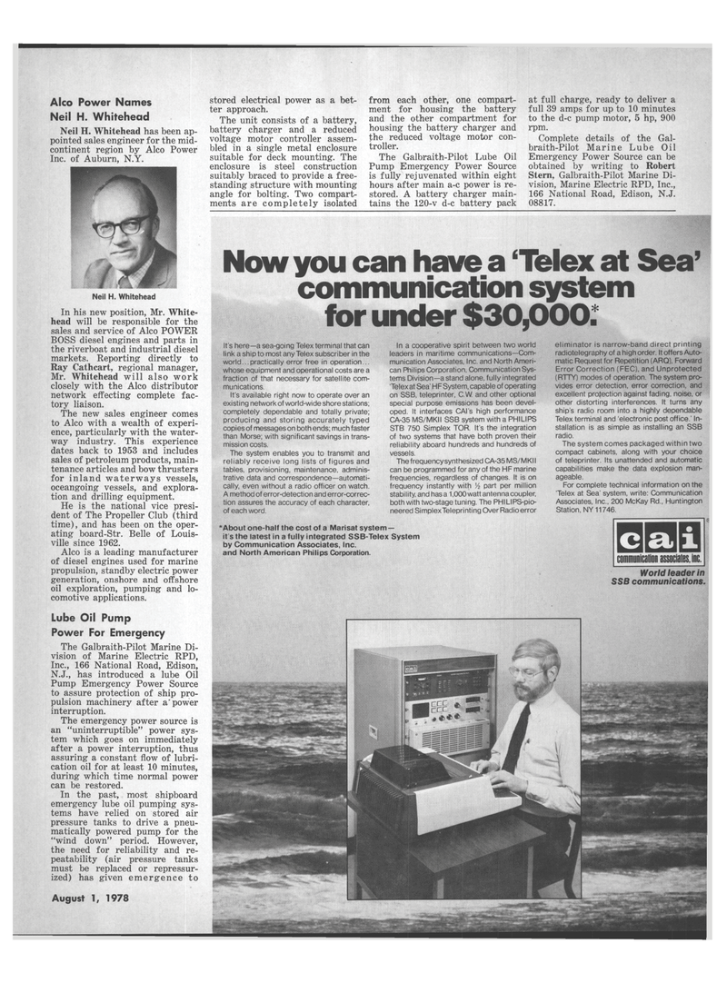 Maritime Reporter Magazine, page 13,  Aug 1978
