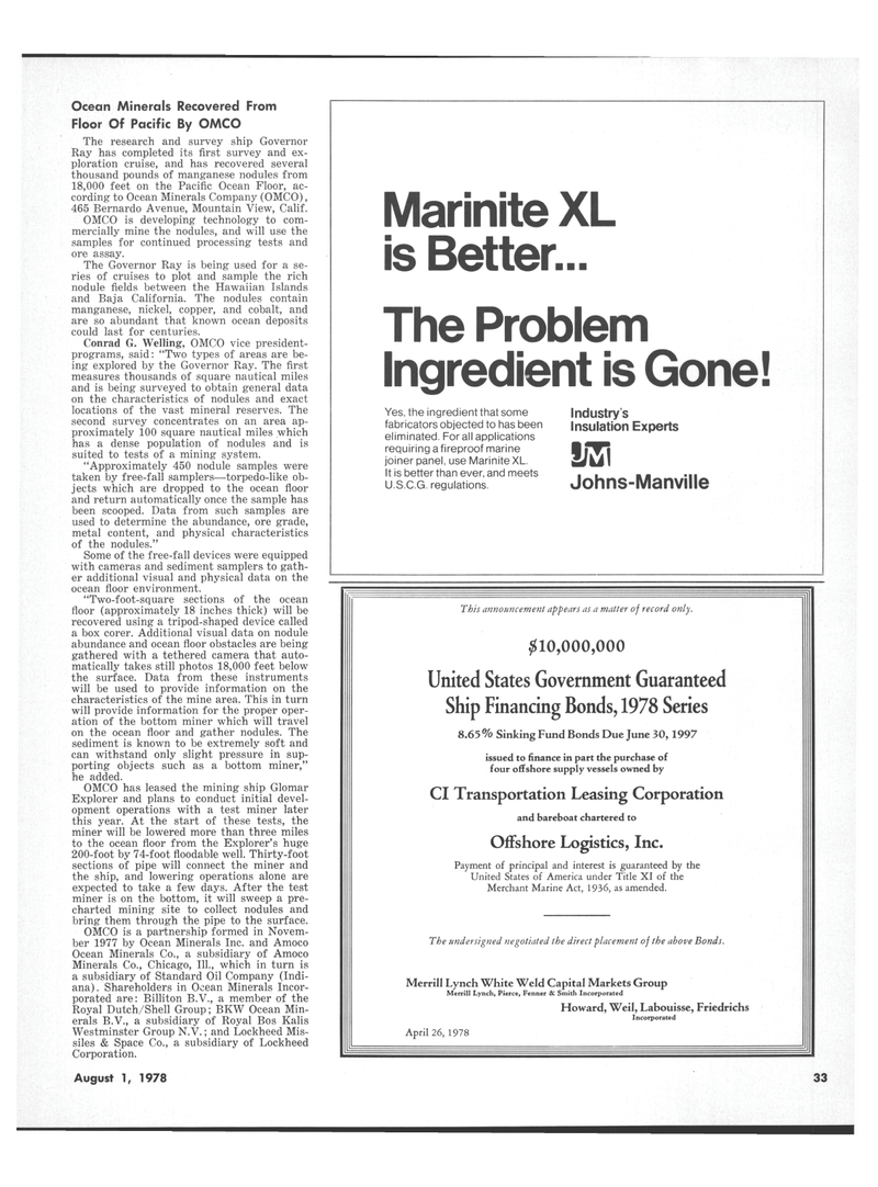 Maritime Reporter Magazine, page 31,  Aug 1978
