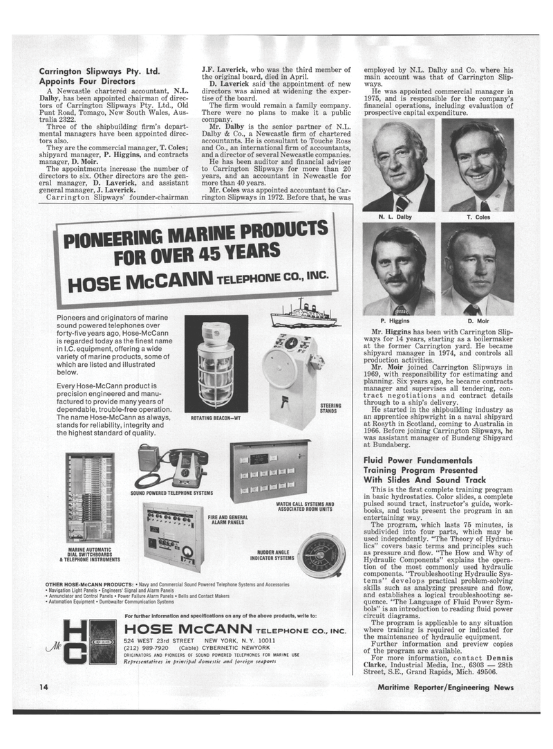 Maritime Reporter Magazine, page 12,  Aug 15, 1978