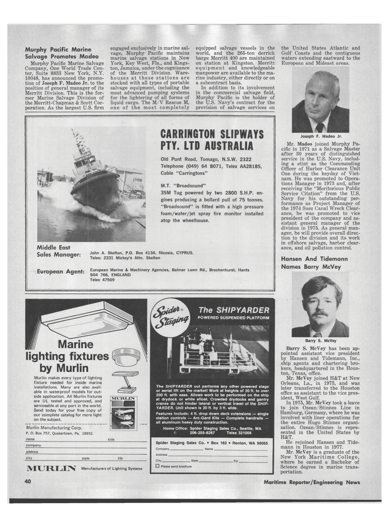 Maritime Reporter Magazine, page 36,  Aug 15, 1978