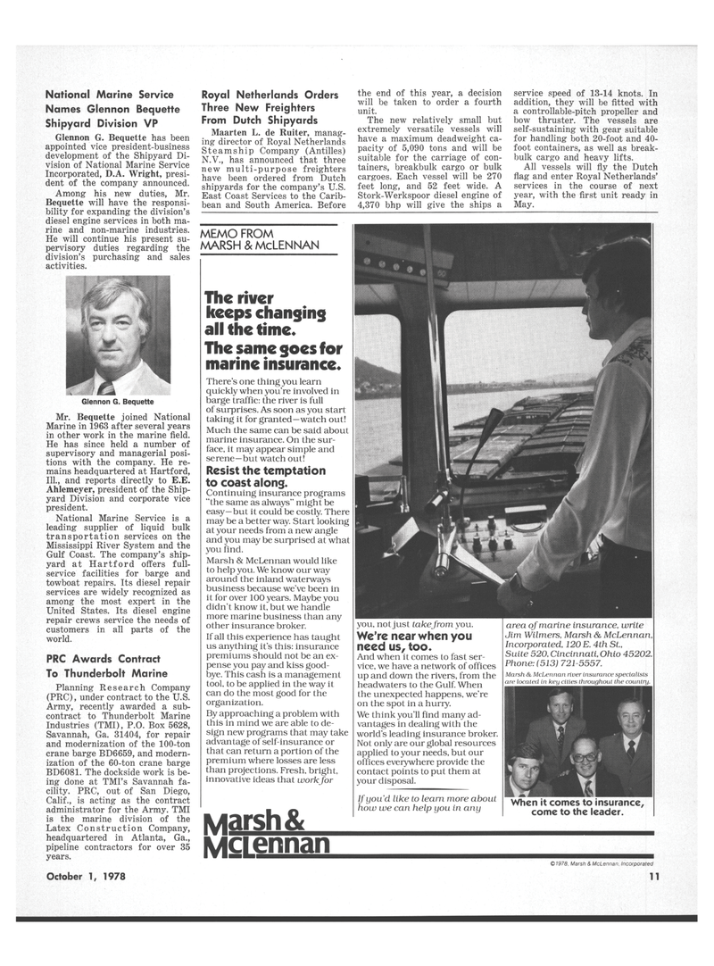 Maritime Reporter Magazine, page 9,  Oct 1978