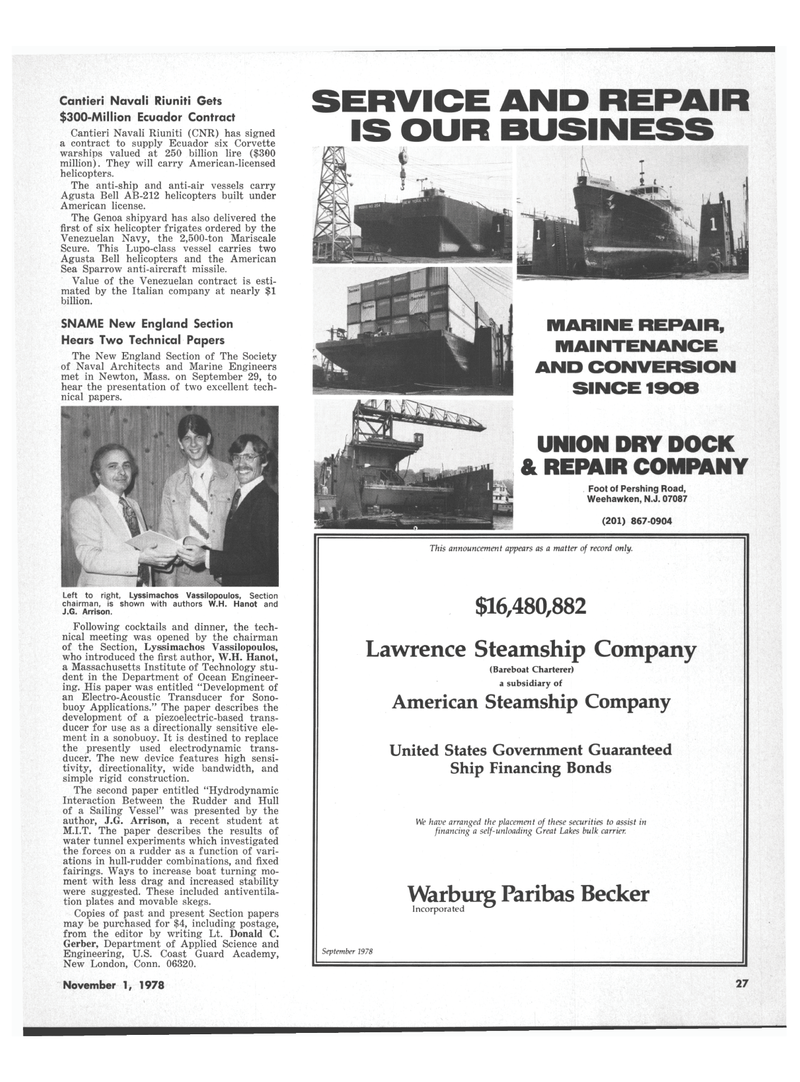 Maritime Reporter Magazine, page 29,  Nov 1978