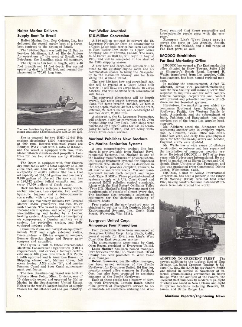 Maritime Reporter Magazine, page 20,  Dec 15, 1978