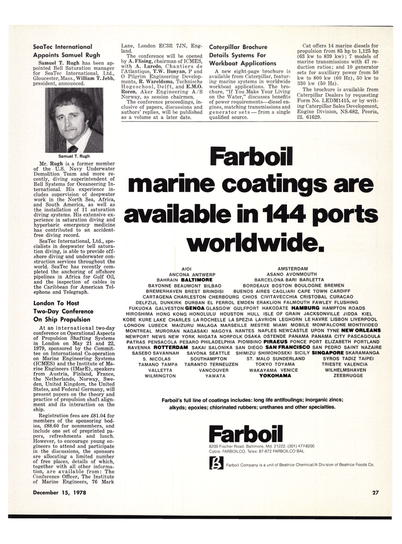 Maritime Reporter Magazine, page 31,  Dec 15, 1978
