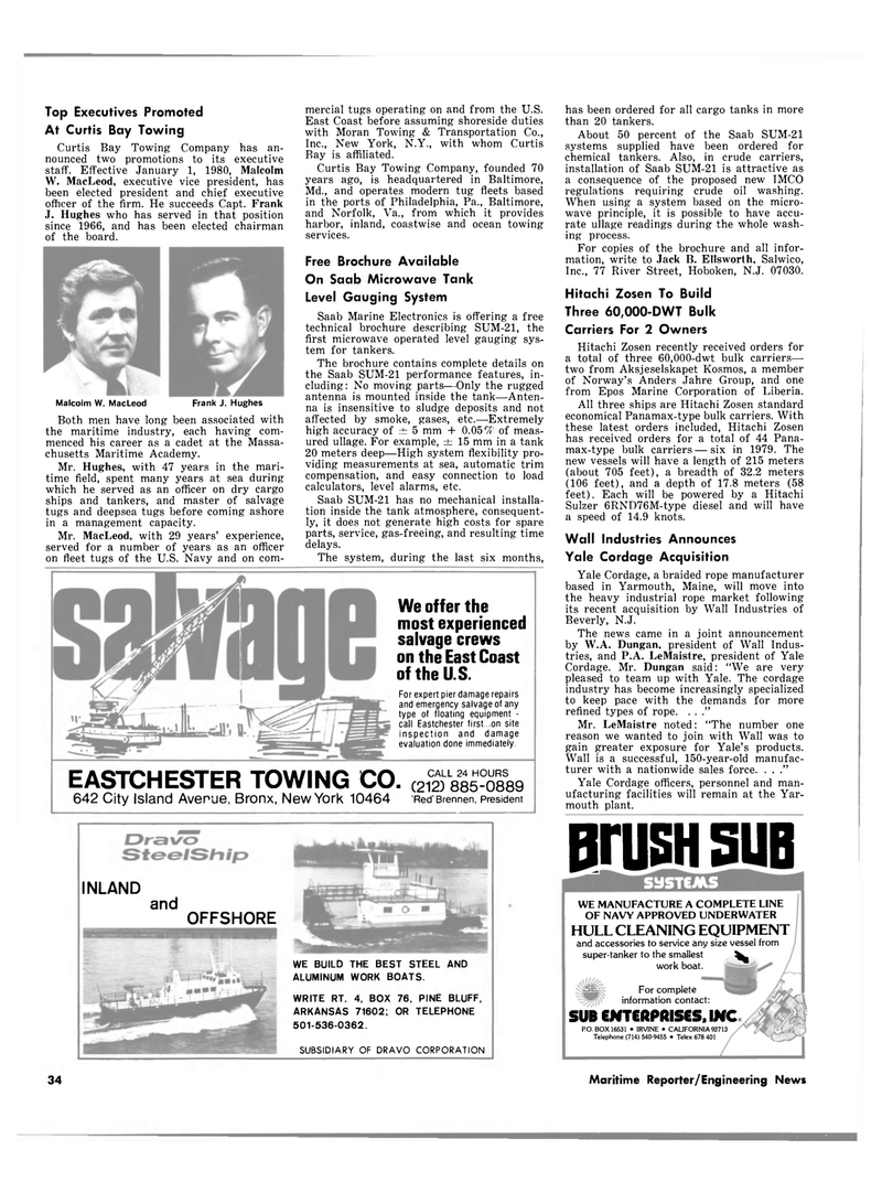 Maritime Reporter Magazine, page 28,  Feb 1980