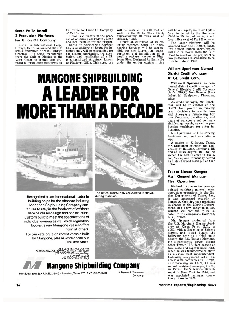 Maritime Reporter Magazine, page 30,  Feb 1980